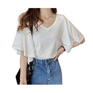 タイセック フリル tシャツ ユッタリ vネック