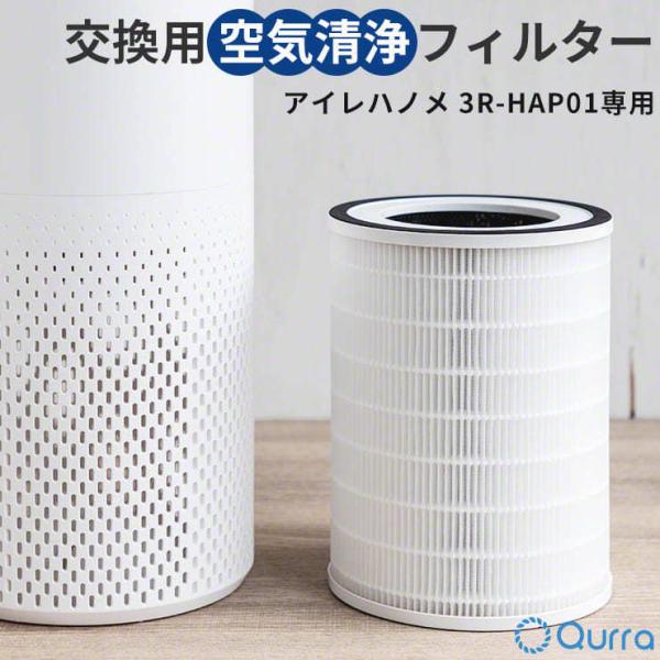 Qurra 加湿空気清浄機 Aire Hanome アイレ ハノメ 交換用空気清浄フィルター 3R-...