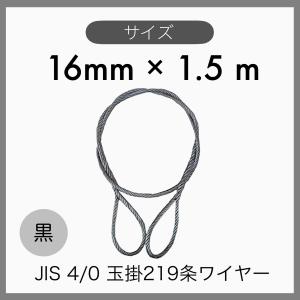 10本組 JIS O/O 黒 玉掛けワイヤー 玉...の商品画像