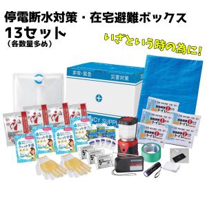 停電 断水対策・在宅避難 ボックス 13点 数量多め 防災セット 【メーカー直送品】会社 一般家庭 防災セット｜tac-zombiegear