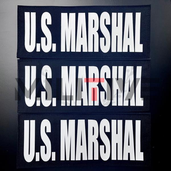 US MARSHAL ID Placard 4" x 10" ワッペン 米国実物 ポリスワッペン 米...