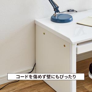 デスク ローデスク 幅80 ホワイト 白 木製...の詳細画像5