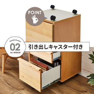 パソコンデスク ワゴン デスク 机 幅 43 ...の詳細画像3