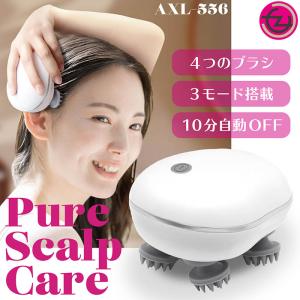 ヘアケアブラシ ピュアスカルプケア USB充電 4つの電動シリコンブラシ