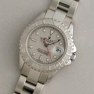 【OH済】2001年 ロレックス ヨットマスター 169622 生産終了モデル 29mm プラチナベゼル＆文字盤 ネオヴィンテージ 箱