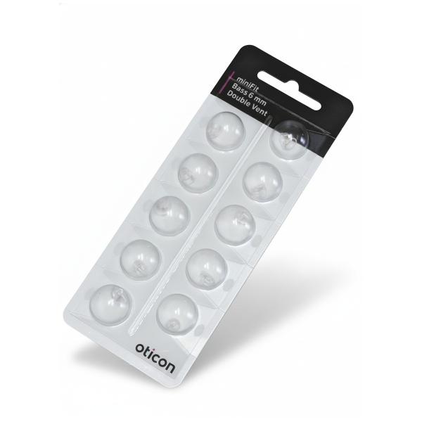 オーティコン/oticon/補聴器用耳栓/ミニフィット ベースドーム ダブルベント/直径6mm/10...