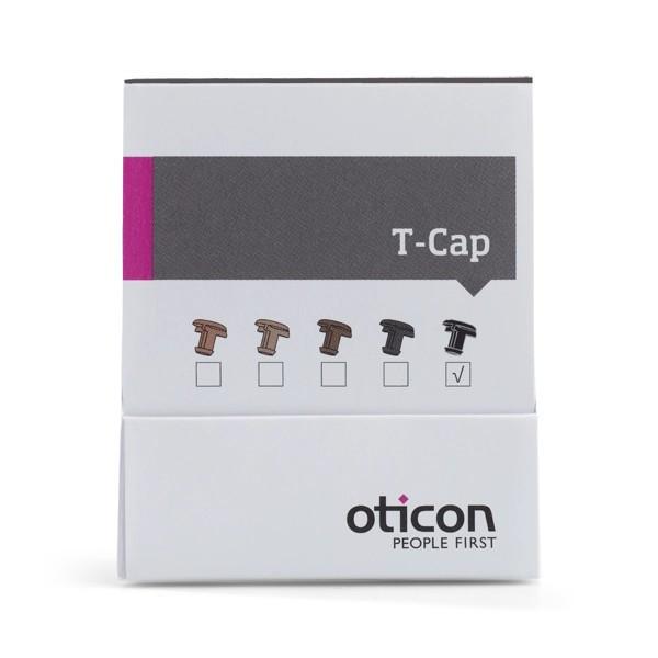 Tキャップ/ブラック8個入り/oticon/オーティコン/マイクカバー/CIC IIC用