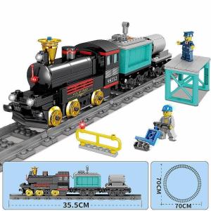 ブロック互換 レゴ 互換品 レゴトロッコ機関車+カーゴトレイン 鉄道 電車 クリスマス プレゼント｜tachikishop