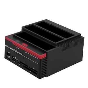 外付けハードドライブドッキングステーション 2.5インチ3.5インチデュアルベイ USB 3.0 SATA/IDE HDDドッキングステ