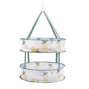 物干しネット ランドリーネット 2段 構造 大きいサイズ 大容量 平干しネット メッシュ 通気 防風 折りたたみ 洗濯物干し ベランダ 物干し 型崩れ