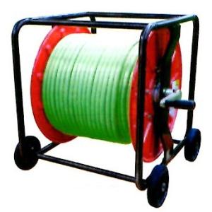 強力型組立巻取機 角リールホースセット SLKH-100 (キャスター付) φ8.5