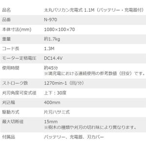 ニシガキ N-970 太丸バリカン 充電式 1...の詳細画像1