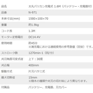 ニシガキ N-971 太丸バリカン 充電式 1...の詳細画像1