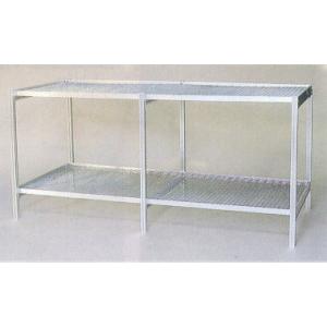 アルミベンチ 800幅 棚 2段タイプ MMN8-2 温室用 フラワースタンド 大仙