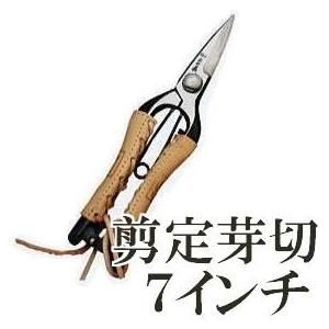 おの義刃物 本革巻シリーズ TS131 剪定型 芽切鋏 7インチ 金止 TS-131 みきかじや村 ...