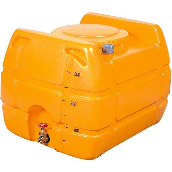 (高品質 高耐久) ゴードー ローリータンク NL-300 (1インチバルブ付き) 目盛、ドレン、エ...