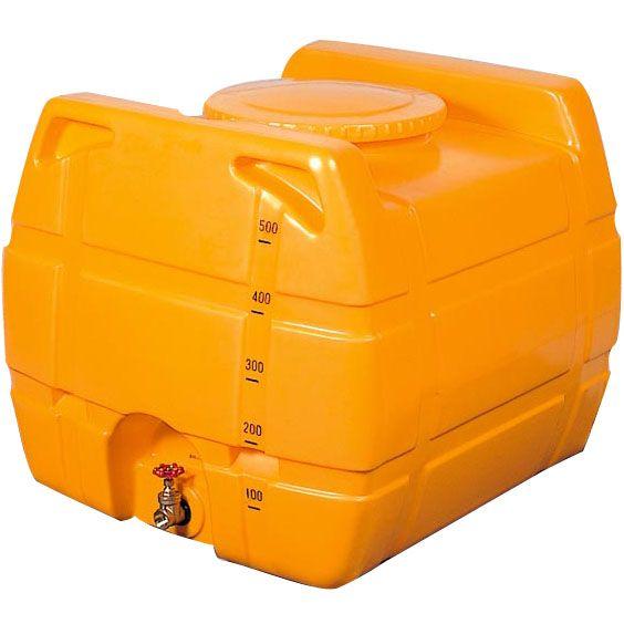 (高品質 高耐久) ゴードー ローリータンク NL-500 (1インチバルブ付) 目盛、ドレン抜き、...