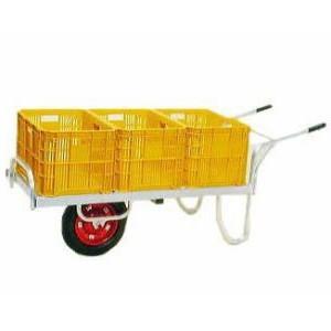 SHINSEI アルミコンテナカー 2個積1輪 アルミ 平型一輪車 ネコ 