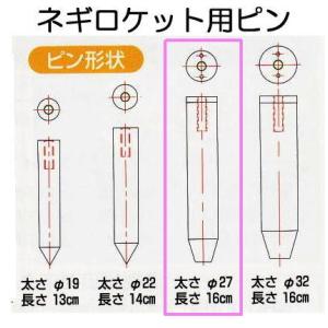 ハラックス ネギロケット用ピン N-P32 φ32mm×16cm 長ネギ定植用穴あけ