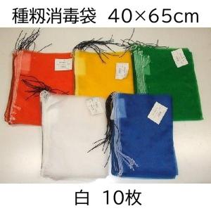 10枚入 高品質 高耐久) 種籾消毒袋 (黄) 約40×65cm 18L 種もみ消毒袋