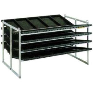 苗箱運搬 アルミ 苗箱収納棚 (傾斜収納型) 苗コンテナ NC-40K 昭和ブリッジ yuas