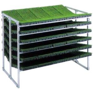 苗箱運搬 アルミ 苗箱収納棚 (傾斜収納型) 苗コンテナ NC-60K-20 (棚間隔230mm) ...