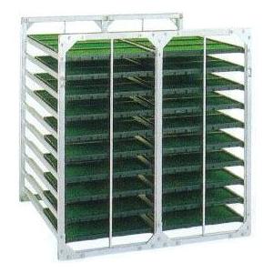 昭和ブリッジ 育苗棚 (水平収納型) AR-80 アルラック アルミ製 苗箱収納棚 苗箱コンテナ (...