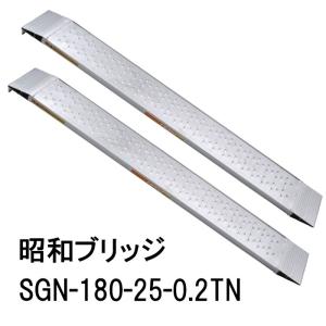 (2本セット) 昭和ブリッジ SGN-180-25-0.2TN アルミブリッジ (ツメタイプ) SGN型 踏面スキ間ナシ大突起 0.2トン　yuas｜tackey