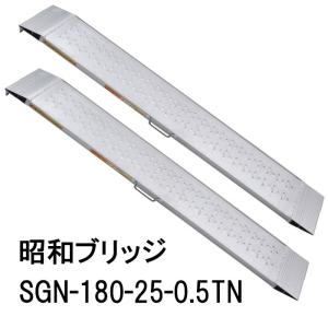 (2本セット) 昭和ブリッジ SGN-180-25-0.5TN アルミブリッジ (ツメタイプ) SGN型 踏面スキ間ナシ大突起 0.5トン　yuas｜tackey