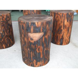 4脚セット) 特選国産ひのき 丸太椅子 (取手付) 直径約35cm前後 高さ約