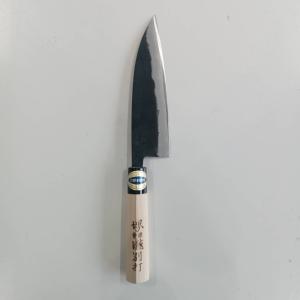 特選国産品 黒打ち包丁 船行 165mm 三徳包丁 堺登録 瀧別打 黒打 (両刃) プラ輪木柄 白2鋼 最高級 正鋼本鍛錬 特産刃物工場謹製　zs