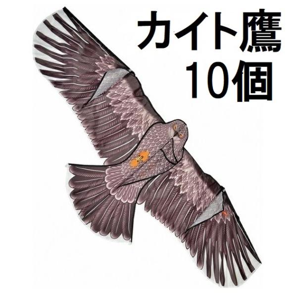(10個セット) 鳥追い カイト鷹 KD-180 (4mファイバーポール支柱付) 防鳥具 愛農　zs