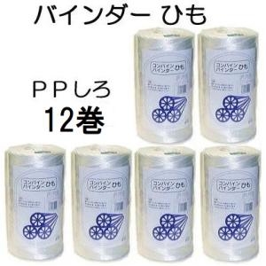 (徳用12巻セット) コンバイン バインダーひも PP 白 1000m バインダー紐 12巻 (zs...