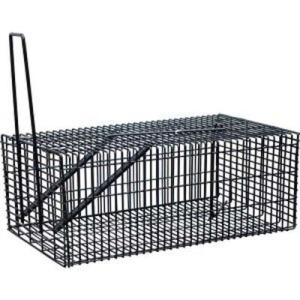 猫・イタチ ウルトラ捕獲器 L アニマルキャッチャー ジャンボ捕獲器 スチール (黒塗装) コンパル...