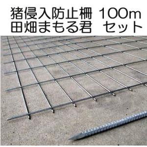 6枚セット) イノシシ侵入100%防止柵用金網 線径3.2mm×網目100mm 6枚セット) イノシシ侵入100%防止柵用金網 線径3.2mm×網目100mm