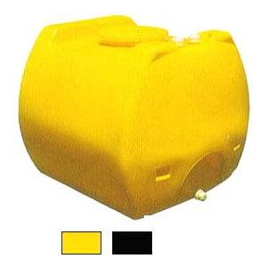 モリマーサム樹脂工業 ローリータンク SL-700 黄色・黒色 700L 排水口付(バルブキャップ2...
