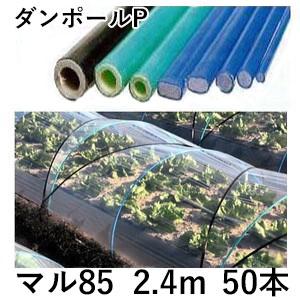 欠品中・納期未定) (50本セット) ダンポールP マル85 ×2.4m 緑