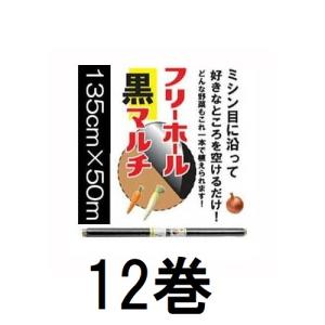 個人宅OK シンセイ 有孔 黒マルチ 3715 0.02mm X 135cm 50m 10本 穴