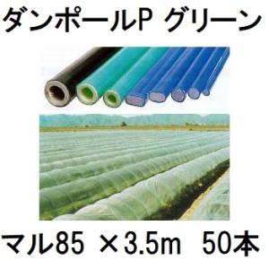 (50本セット) ダンポールP マル85 ×3.5ｍ 緑 トンネル幅180cm トンネル支柱 アーチ支柱 宇部エクシモ (個人宅配送OK)　saka｜tackey