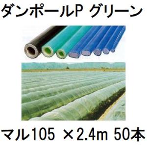 (50本セット) ダンポールP マル105 ×2.4ｍ 緑 トンネル幅120cm トンネル支柱 アーチ支柱 宇部エクシモ (個人宅配送OK)　saka｜tackey