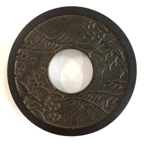 (正規品 特選国産品) 南部鉄器 鉄急須 瓶敷 草花 D-240 (φ140 H21 330g) 日...