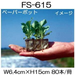ペーパーポット FS615 80本付96冊 茶、材木に(コンテナー用) ニッテン 日本甜菜製糖 |法...