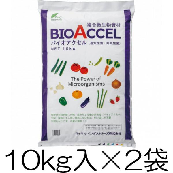 バイオアクセル 20kg(10kg入×2袋) 切り返し不要な堆肥作りが可能 複合微生物資材 バイオス...