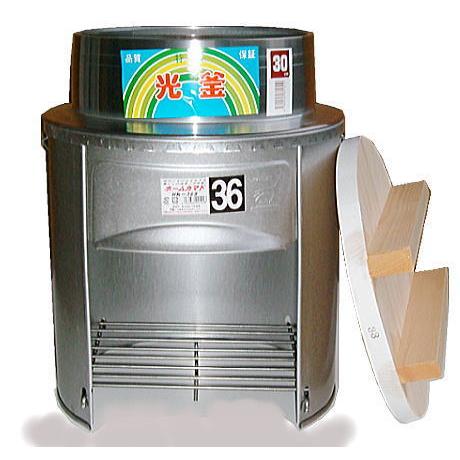 (徳用3点セット) ホームカマド36cm HK-36S 羽釜30cm 釜蓋32cm付 ［餅つき 炊き...