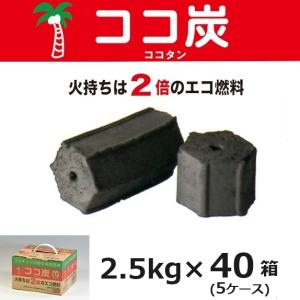 40箱(8箱×5ケース) ココ炭 2.5kg 木炭 の2倍長持ち 燃焼時間が長い バーベキュー用 ココナッツ炭 | 法人限定価格｜tackey