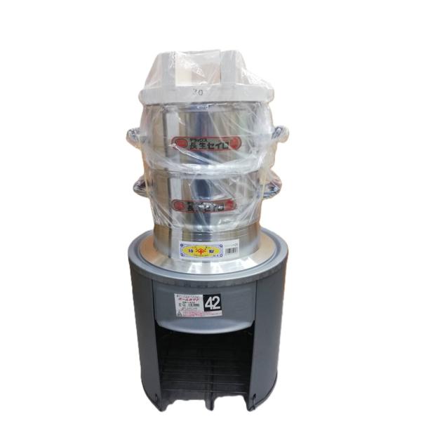 (徳用5点セット) ホームカマド42cm HK-42S 羽釜28cm 長生セイロ28cm 2段重(体...