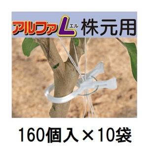 (ケース特価 160個入×10袋) 誘引資材 くきたっち アルファL (株元用) AL-W160 (...