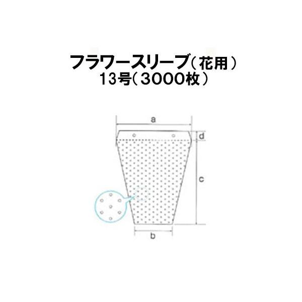 (3000枚入) シンワ 多孔 フラワースリーブ 花袋 13号 #25 フラワーパック [農機具 農...