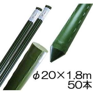 SHINSEI (50本セット) 園芸支柱 イボ付 鋼管竹 φ16mm×2.4m 16×2400mm