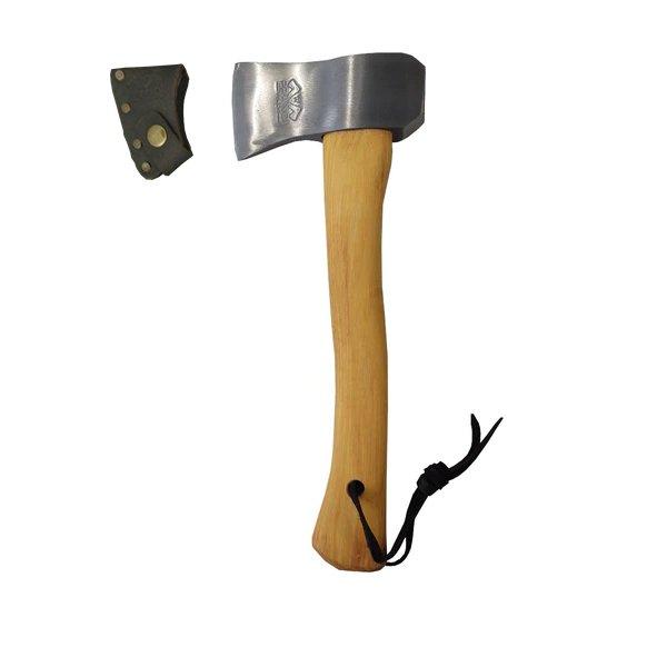 (レザーカバー付き) PRANDI 薪割り斧 キャンピングハチェット 0.5kg イタリア製